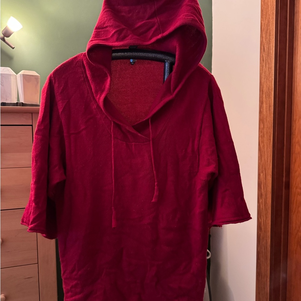 Women's Red Hooded Sweater